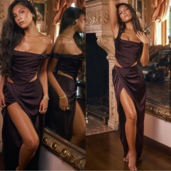 House of CB Vesper Rich Brown top - Picture 2 of 3